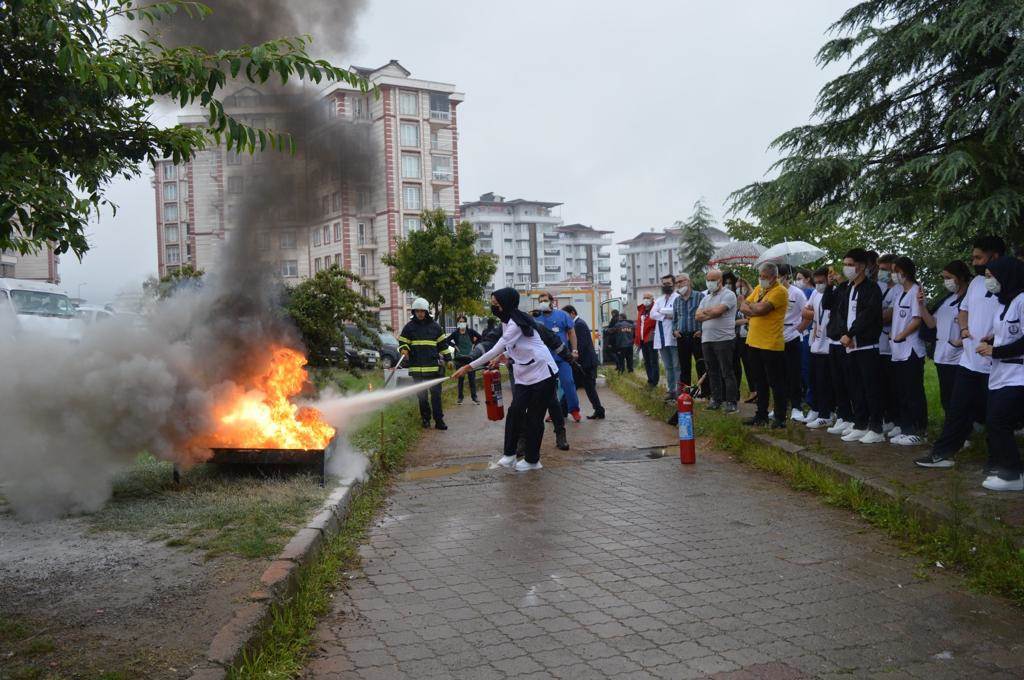 ORDU DEVLET HASTANESİ PERSONELLERİNE YANGIN EĞİTİMİ
